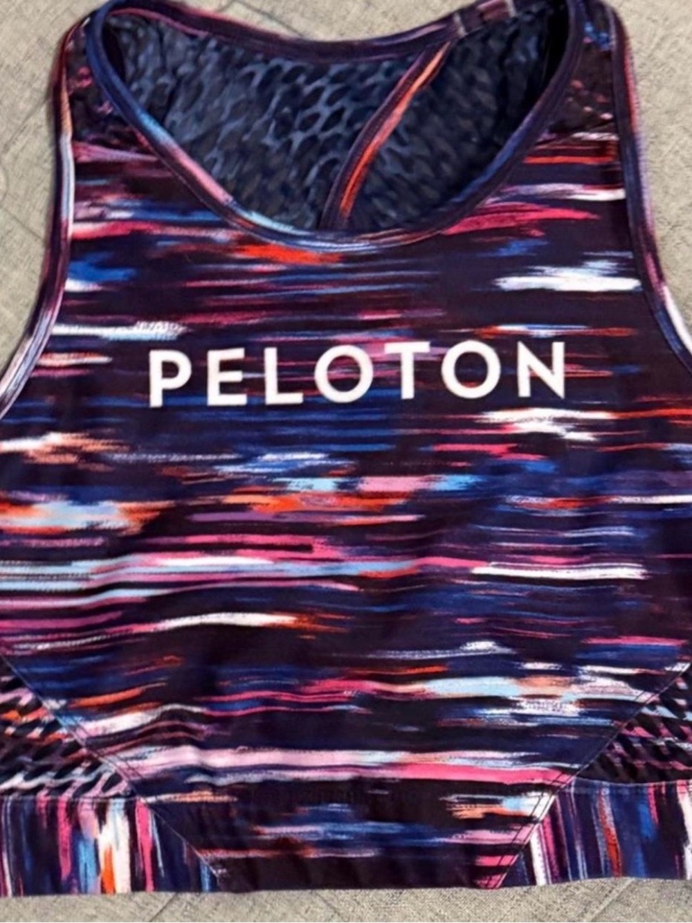 Peloton Melody X WITH High Neck Sports Bra Size Medium Black Pink Multi 💎EUC